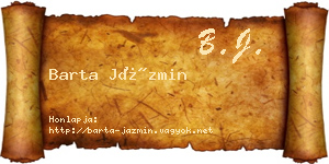 Barta Jázmin névjegykártya